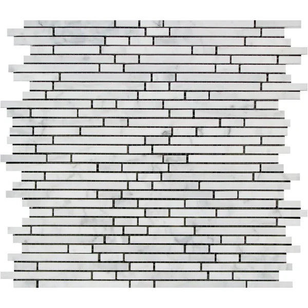 Carrara White Bamboo Mosaic