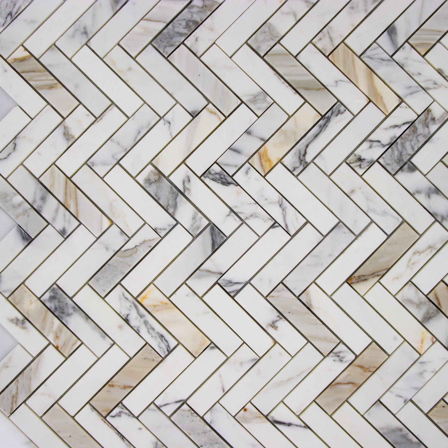 Calacatta Gold Herringbone 1x4