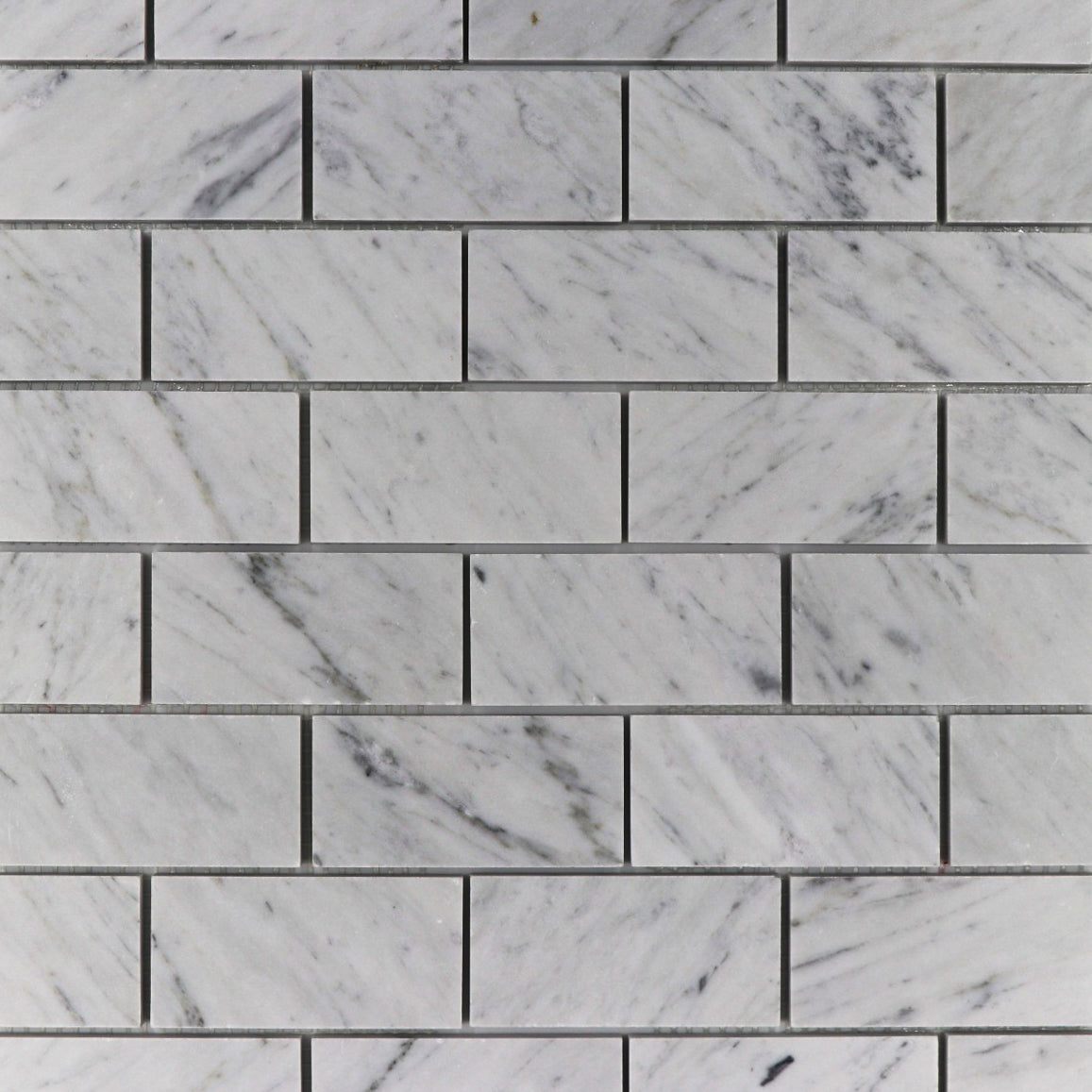 Carrara White Brick 2x4 Mosaic