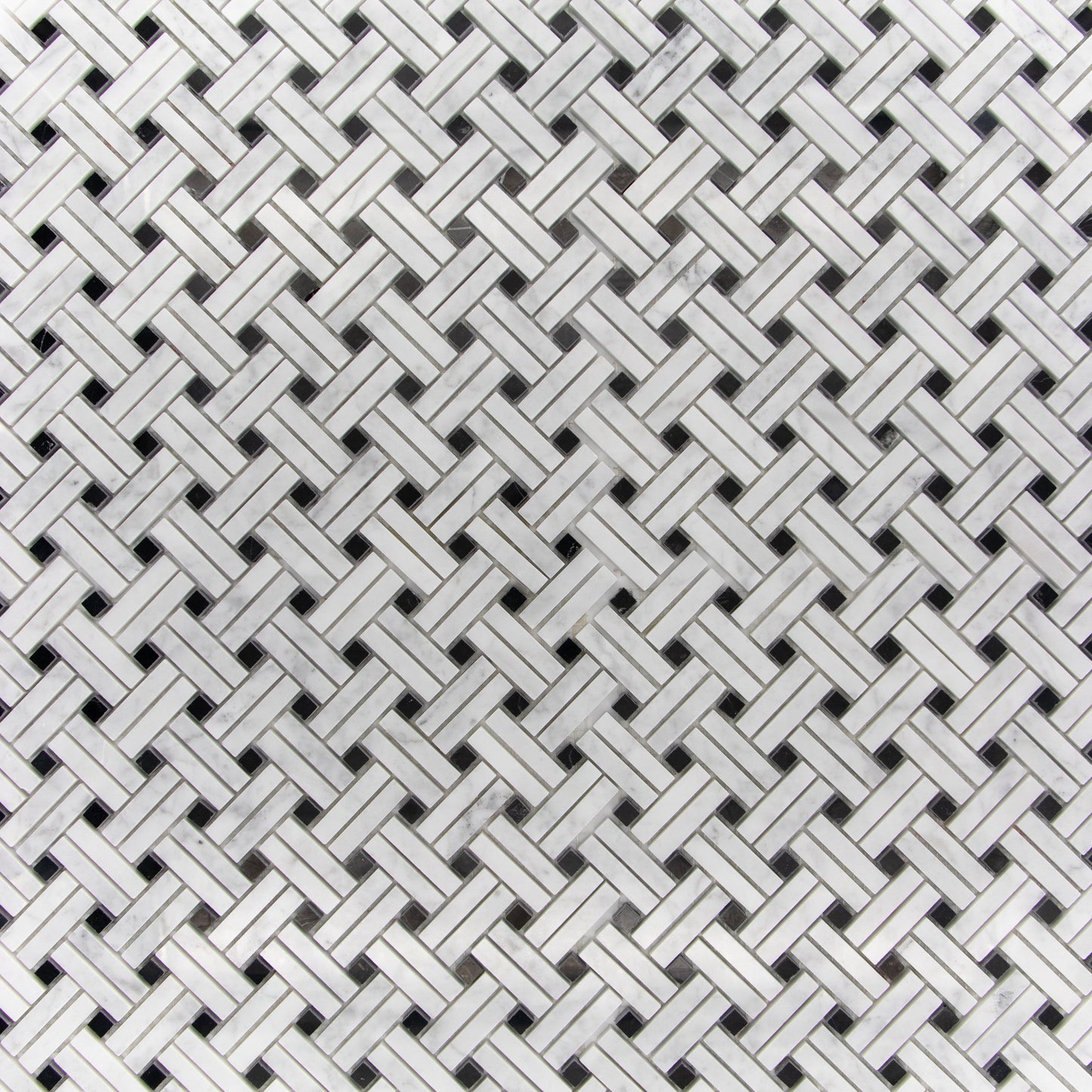 Carrara White Stanza with Black Dot