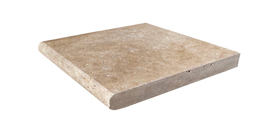 Walnut Travertine Single Side Bullnose Pool Coping