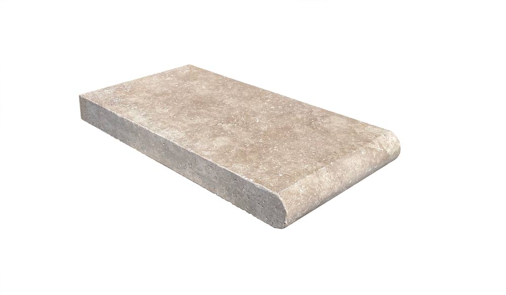 Walnut Travertine Single Side Bullnose Pool Coping