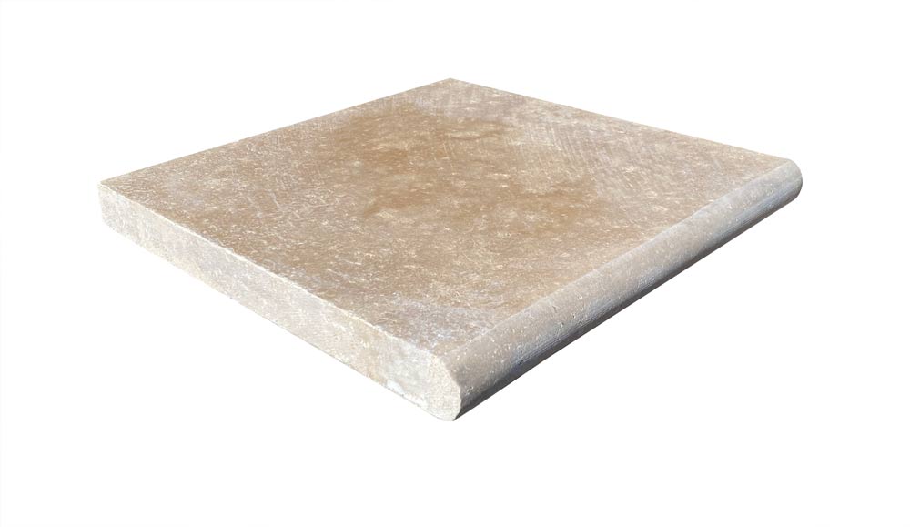 Ivory Travertine Single Side Bullnose Pool Coping