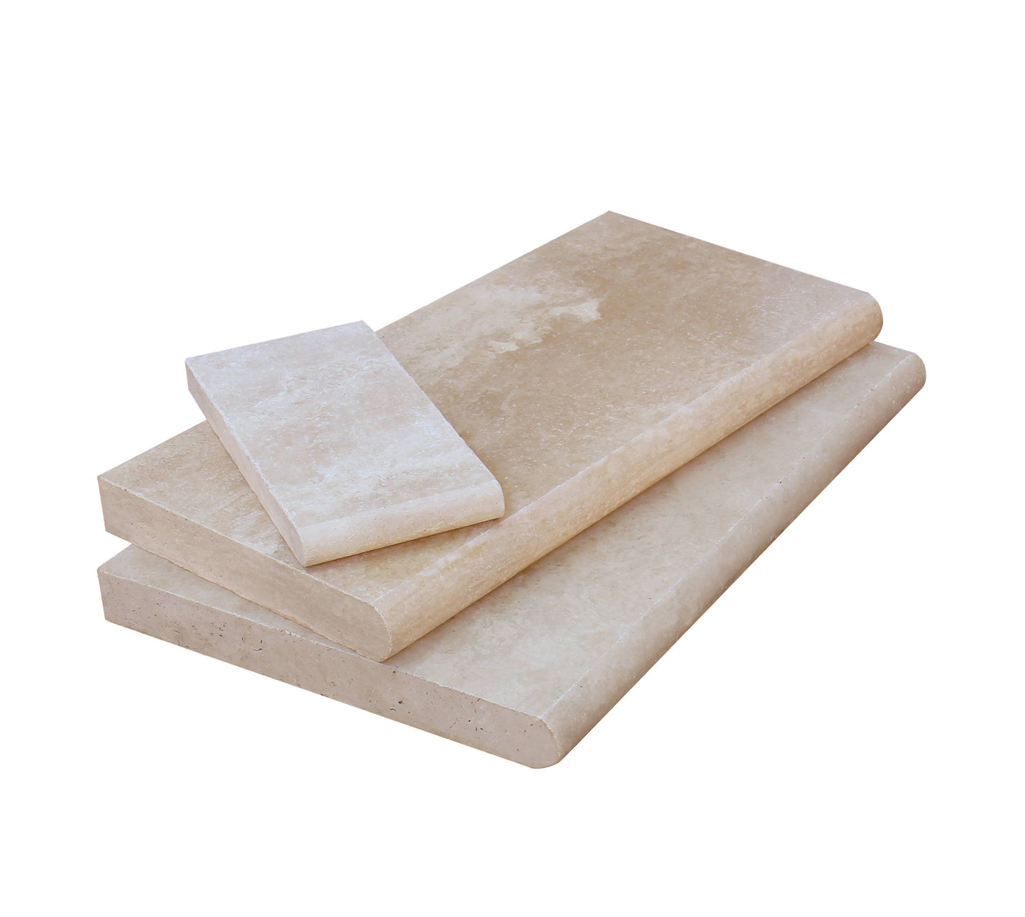 Ivory Travertine Single Side Bullnose Pool Coping