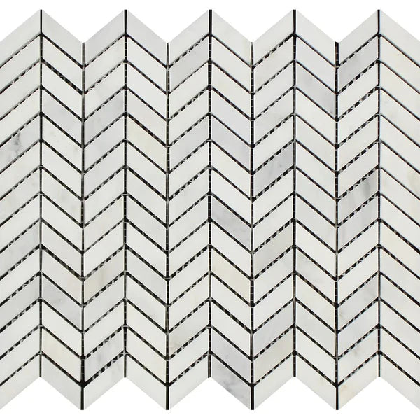Asian Statuary Chevron Mini Mosaic