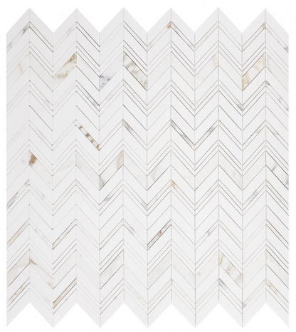 Chevron Ravenna Calacatta 11.75 x 12.25