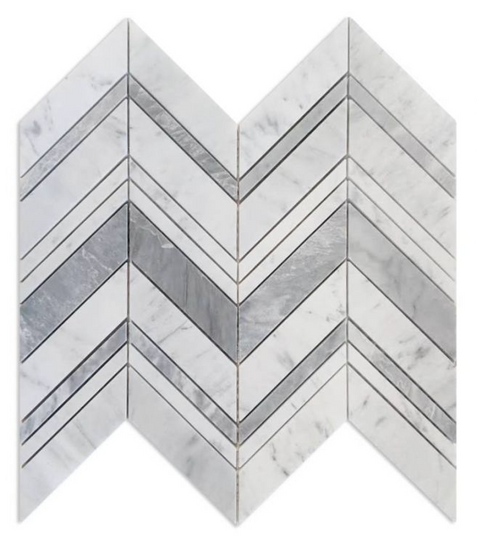 Chevron Ravenna Grey 11.75 x 12.25