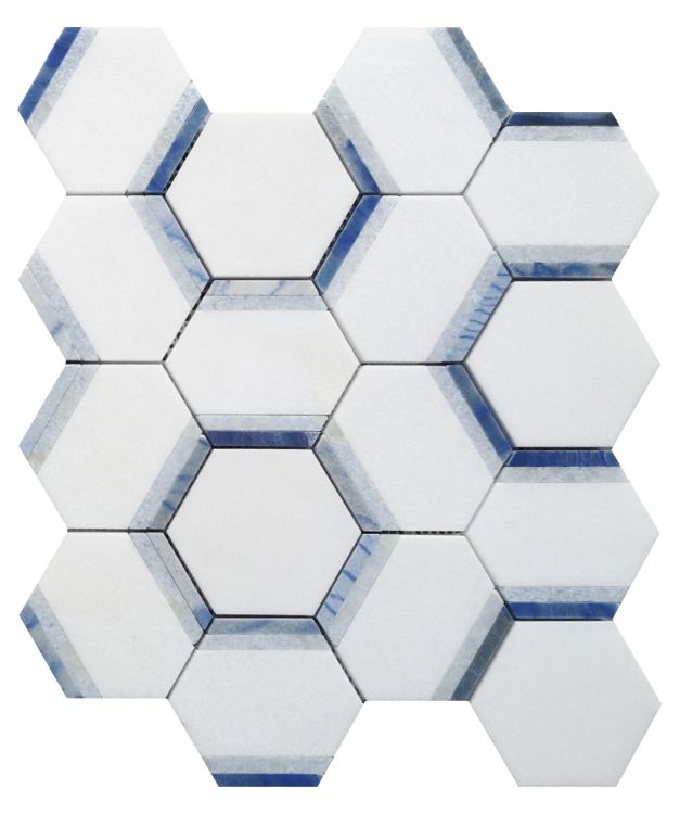 Hexagon Royal Sapphire 12 x 13.75