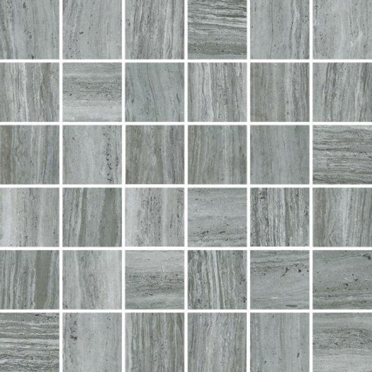 River Grey Matte Square Mosaic 12 x 12