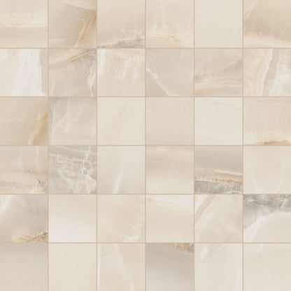 Akoya Ivory Matte Mosaic 12 x 12