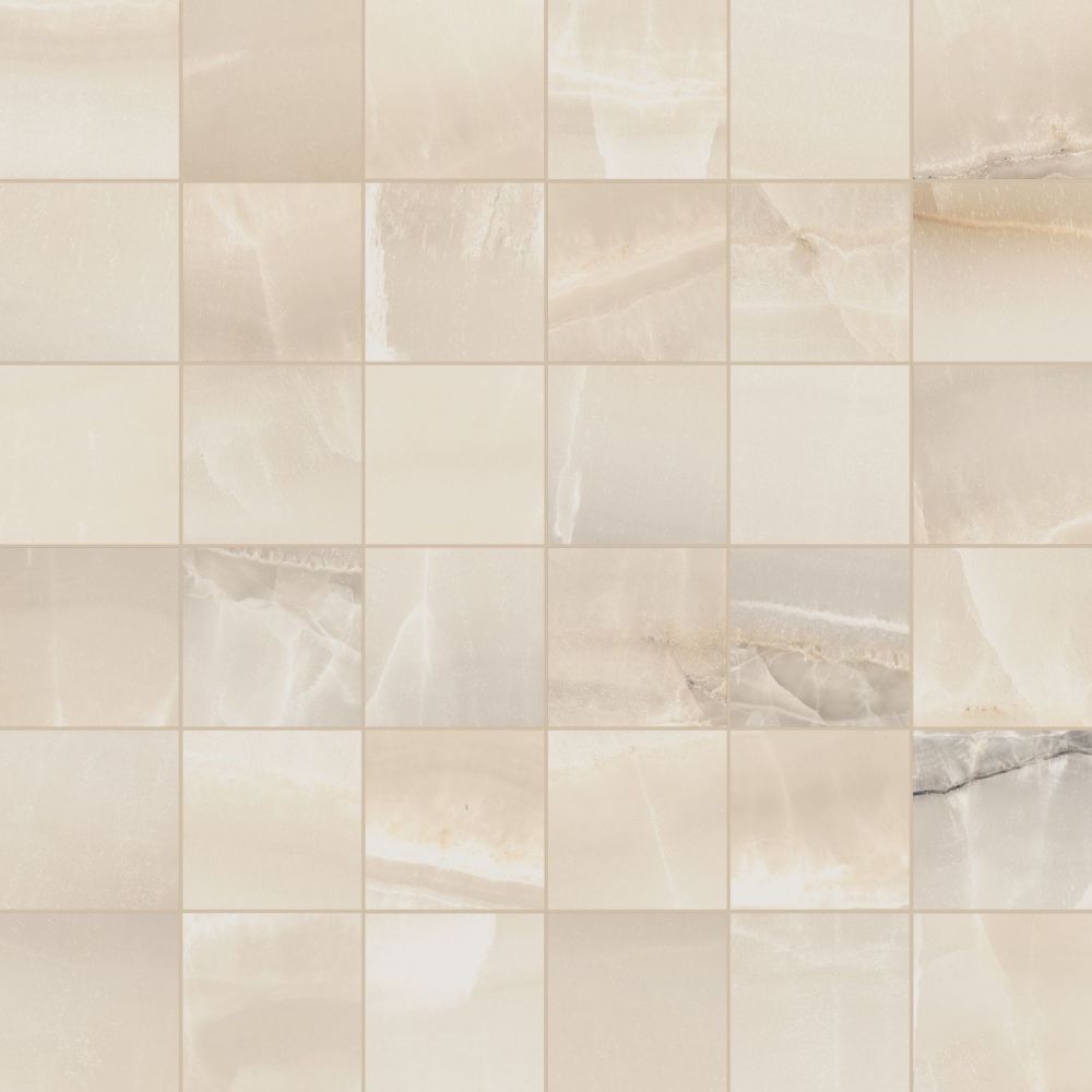 Akoya Ivory Matte Mosaic 12 x 12