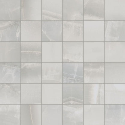 Akoya Silver Matte Mosaic 12 x 12