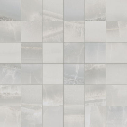 Akoya Silver Matte Mosaic 12 x 12