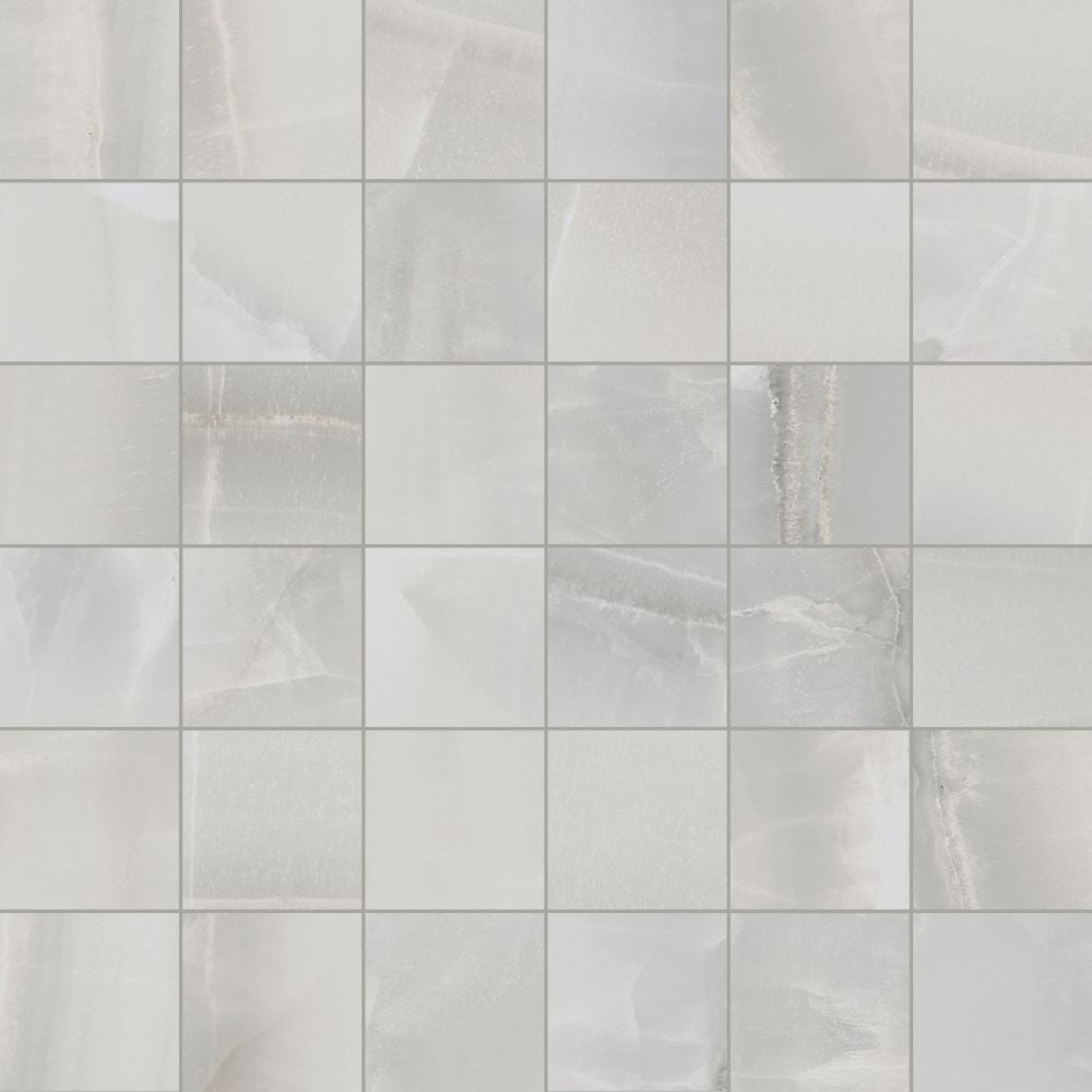 Akoya Silver Matte Mosaic 12 x 12