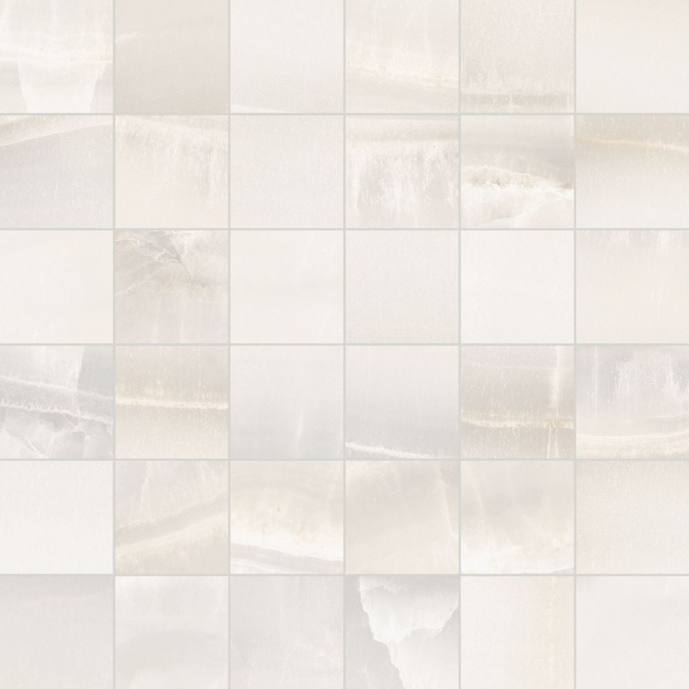 Akoya White Matte Mosaic 12 x 12