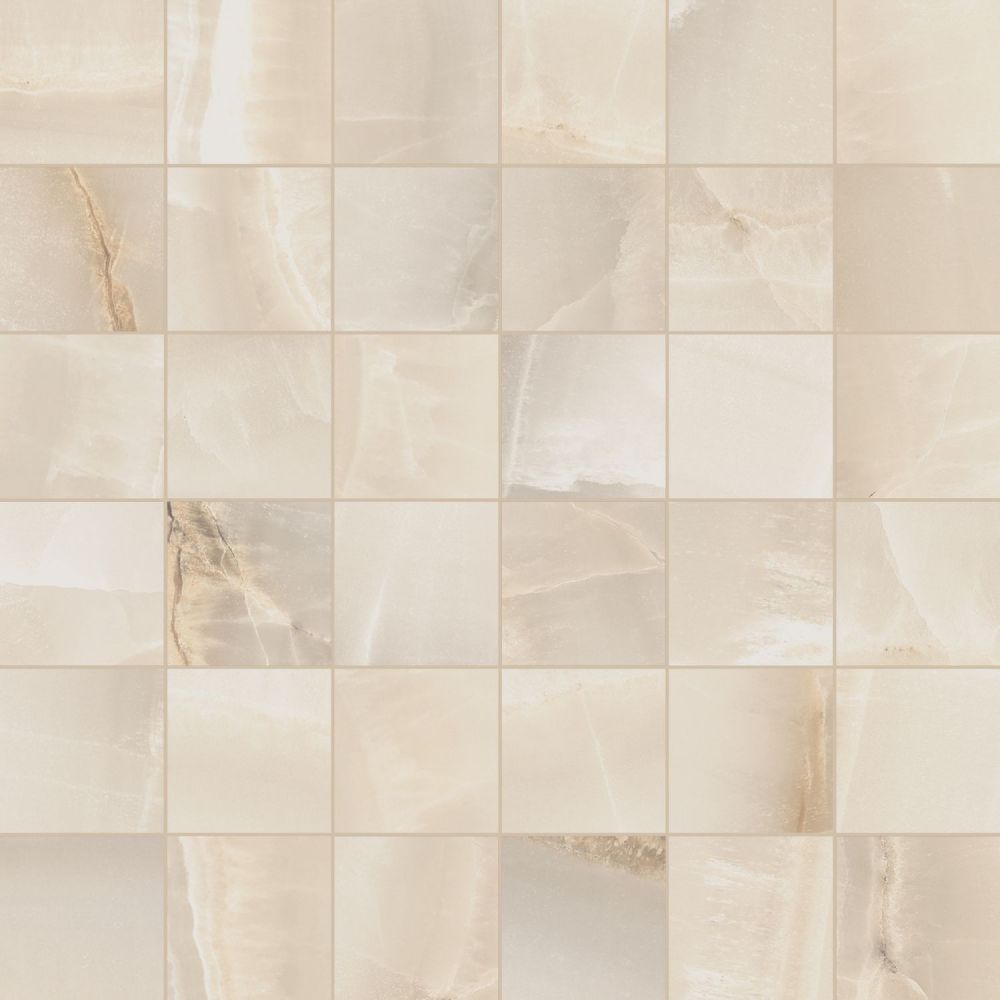 Akoya Ivory Matte Mosaic 12 x 12