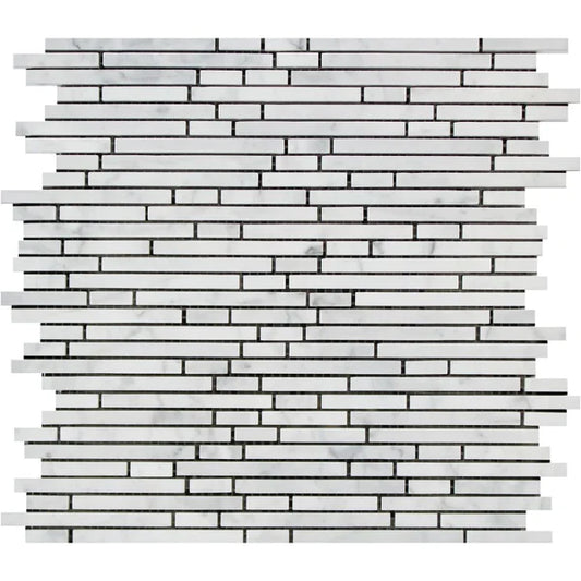 Carrara White Bamboo Mosaic