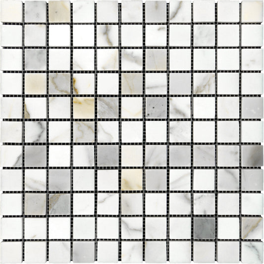 Calacatta Gold 1"x1" Mosaic