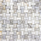 Calacatta Gold Basketweave with Calacatta Mosaic