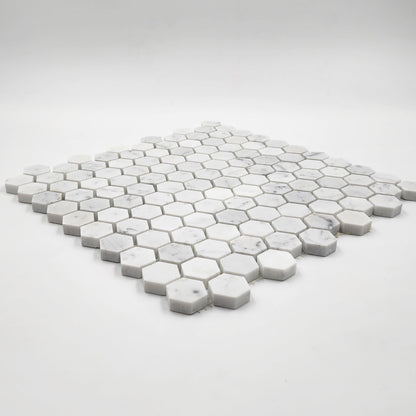 Carrara White Hexagon 1 inch Mosaic