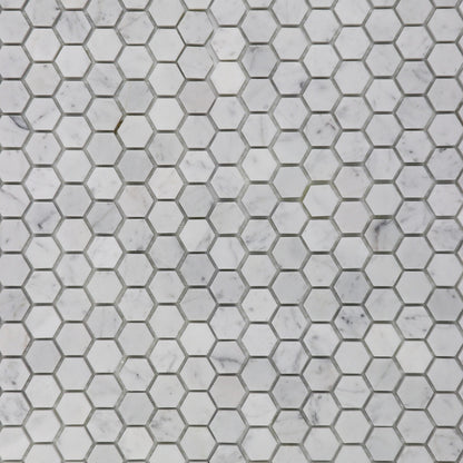 Carrara White Hexagon 1 inch Mosaic