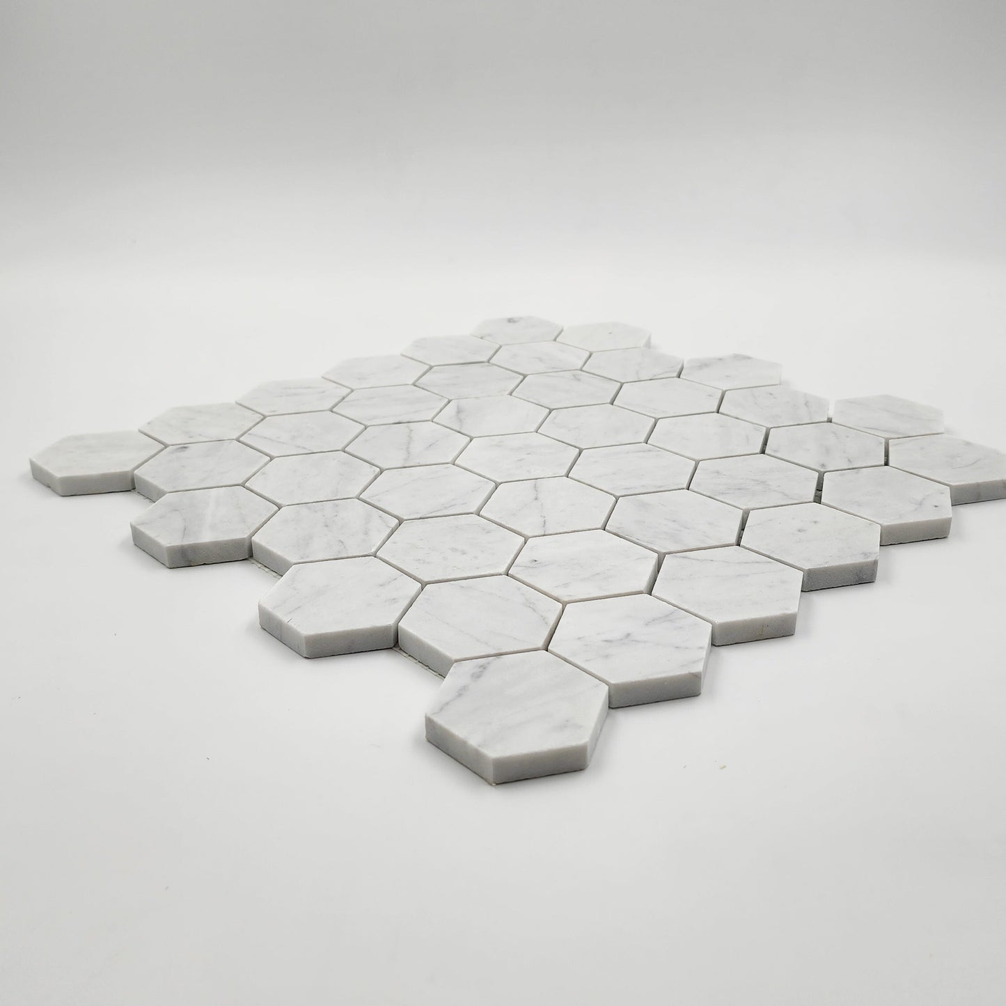 Carrara White Hexagon 2 inch Mosaic