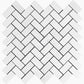 Thassos Herringbone 1x2 Mosaic