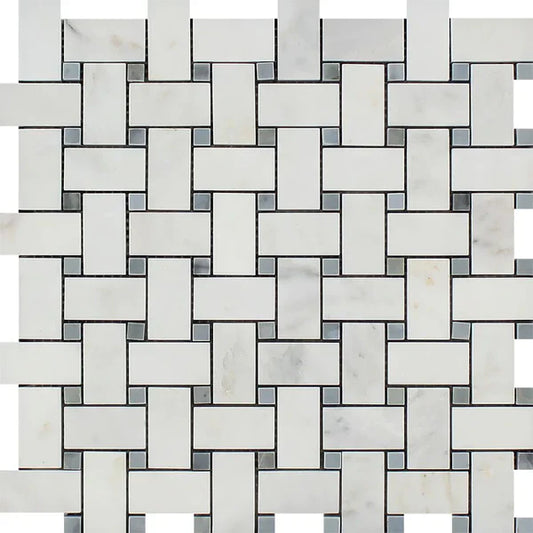 Asian Statuary Basketweave with Grey Mosaic