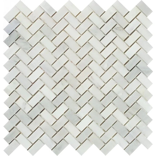 Asian Statuary Herringbone Mini Mosaic