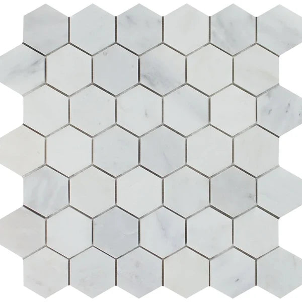 Asian Statuary Hexagon 2" Mosaic