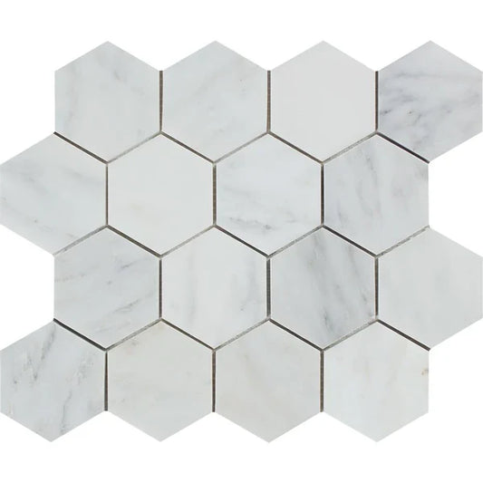 Asian Statuary Hexagon 3" Mosaic