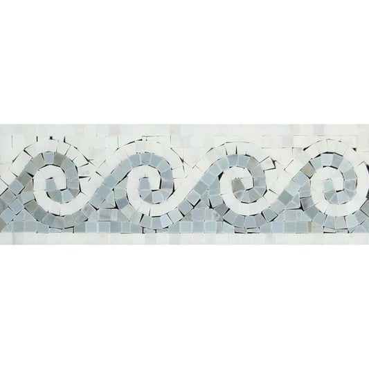 Asian Statuary Wave with Grey Border