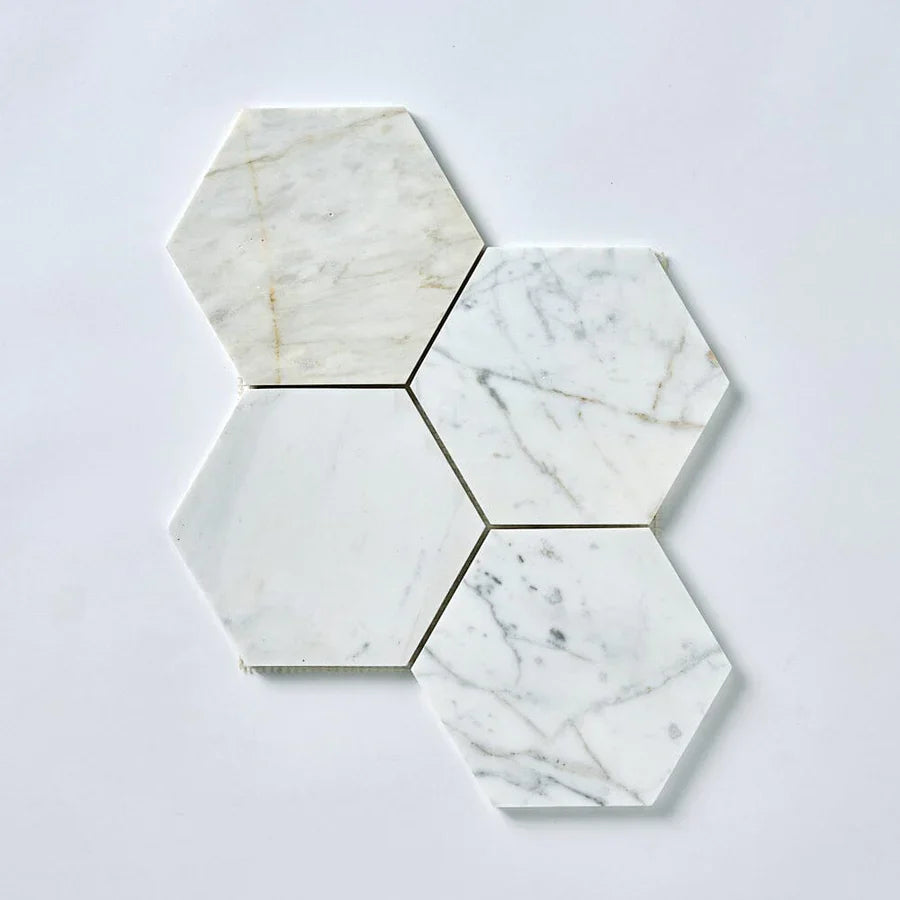 Calacatta Gold Hexagon 6" Mosaic