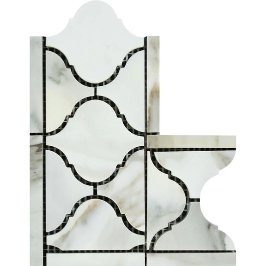 Calacatta Gold Luxury Lantern Corner Border