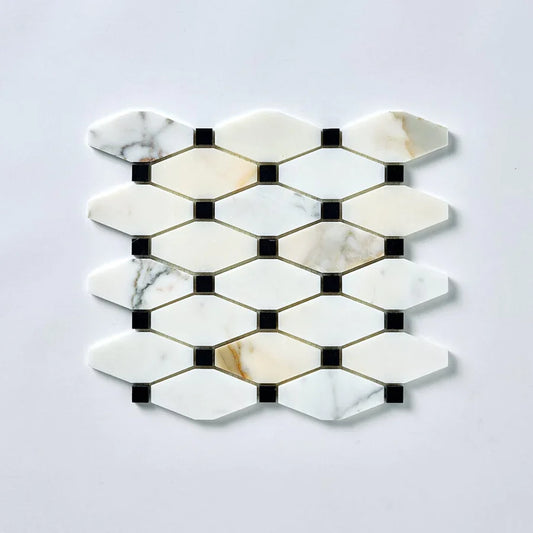 Calacatta Gold Octave with Black Mosaic