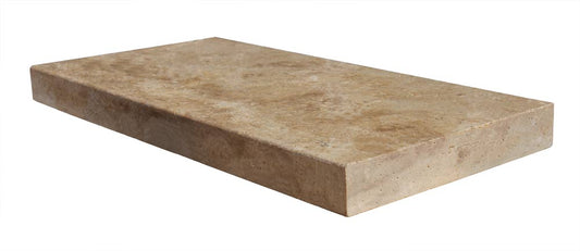 Walnut Travertine Modern Coping