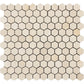 Crema Marfil Hexagon 1" Mosaic