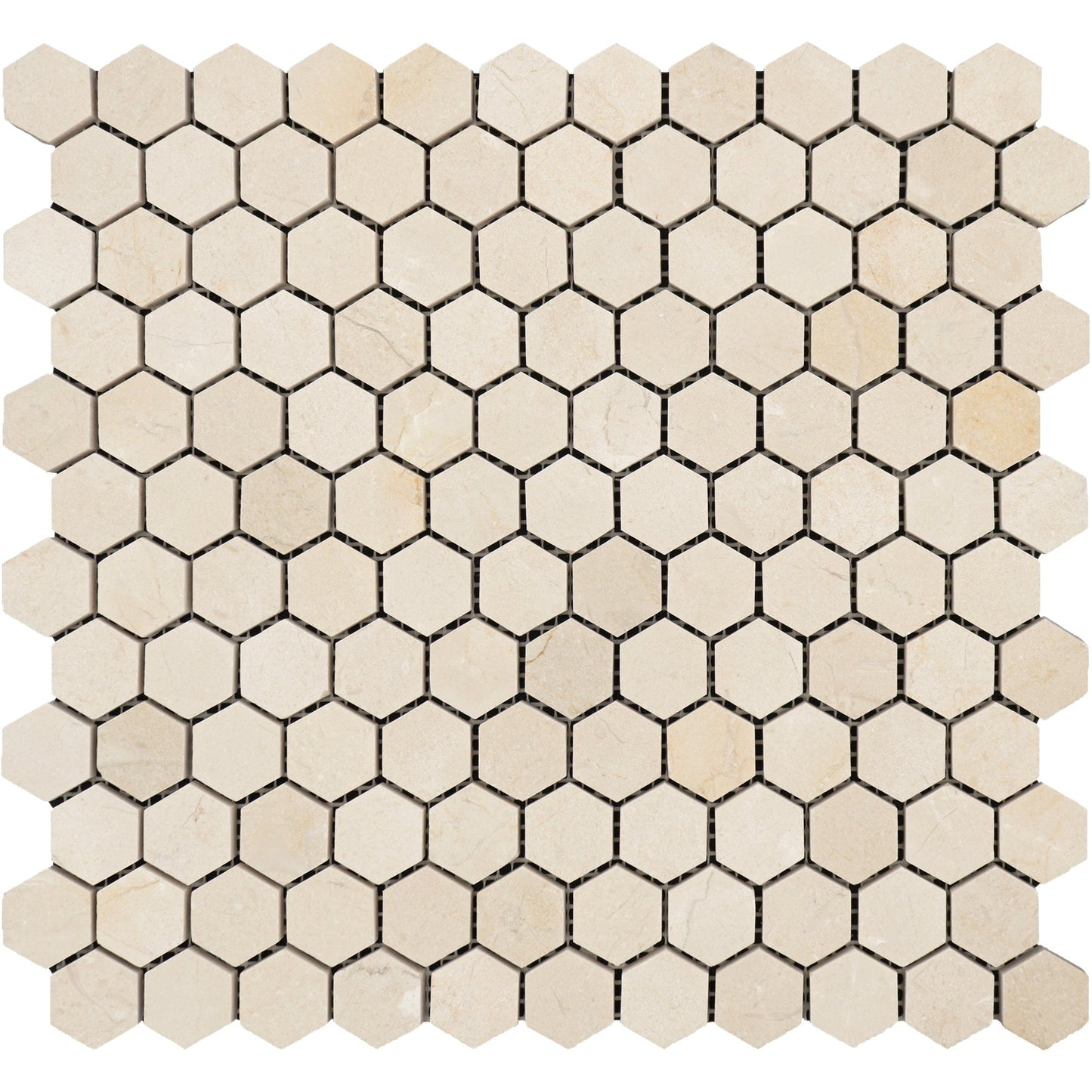 Crema Marfil Hexagon 1" Mosaic