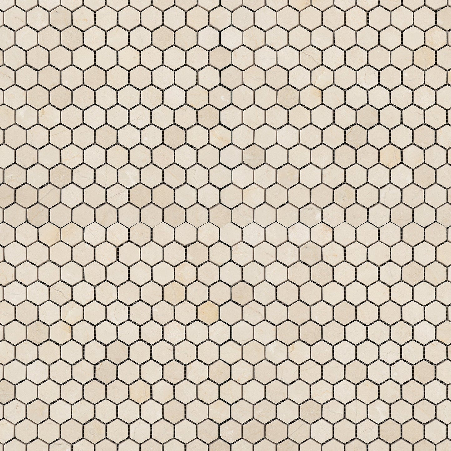 Crema Marfil Hexagon 1" Mosaic