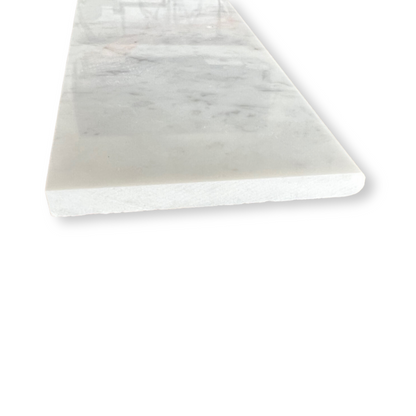 Carrara White 4x12 Bullnosed Tile